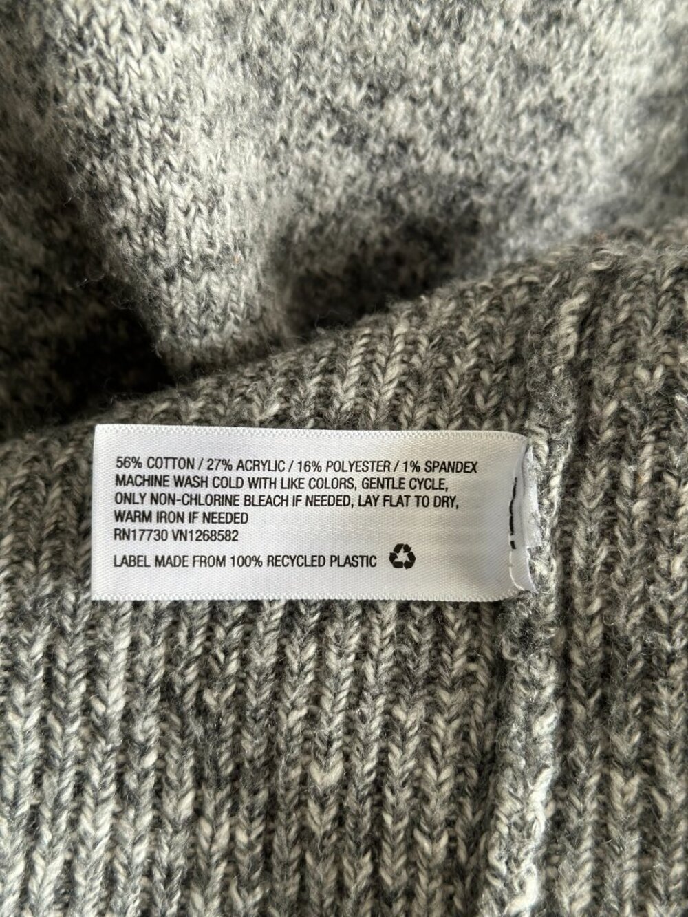 A New Day Gray Marled V-Neck Knit Sweater XS Cozy Soft Casual Pullover - Picture 7 of 7